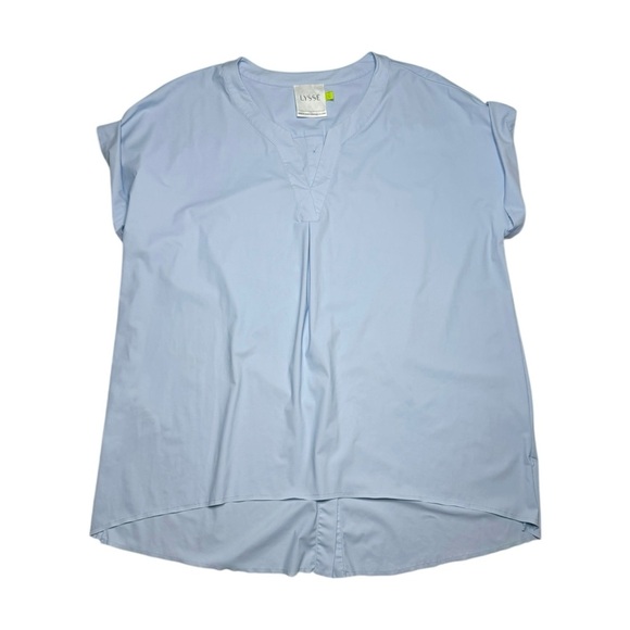 Lysse Powder Blue Must Have Tee Blouse Top Size Large - Picture 1 of 4